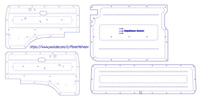 Чертежи дверных карт Volkswagen T3 2471784